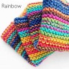 Farbe: Rainbow Spültuch handgestrickt