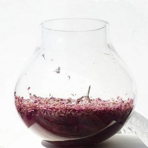 Ballon-Glasflasche mit Essigreiniger-Ansatz mit Lavendel