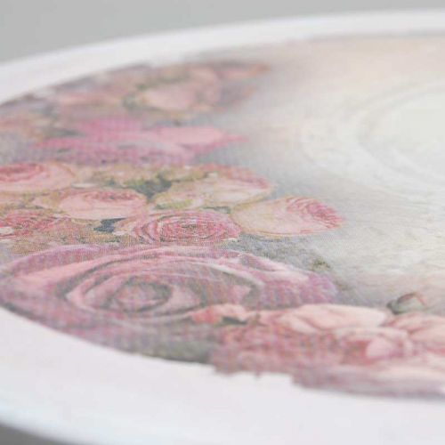 Großansicht Deckel mit romantischem zartem Rosenmotiv